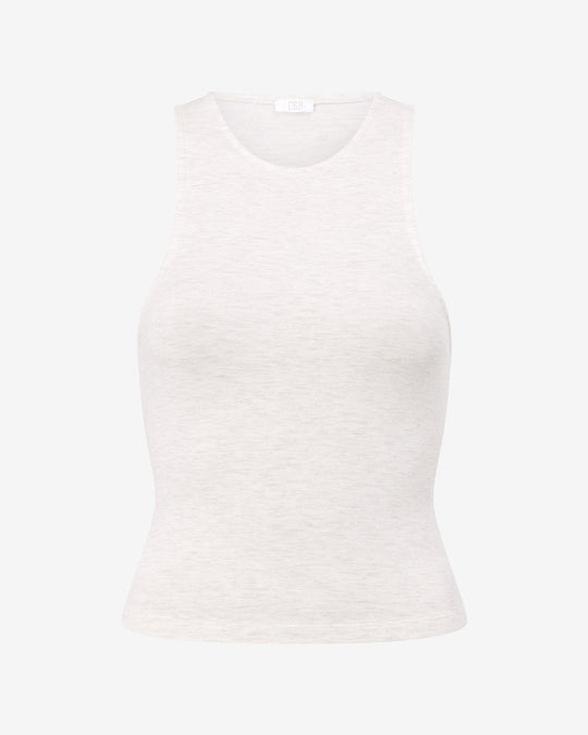 Longline High Neck Tank | Oat