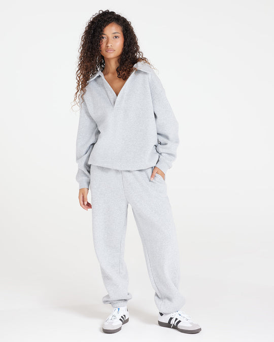 Oversized Sweatpant | Grey Marl