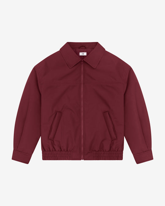 Oversized Bomber Jacket | Burgundy