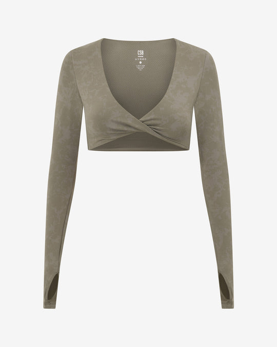 Fade Sierra Long Sleeve Crop | Olive