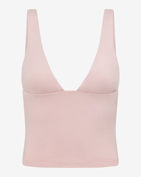 IM Serenity Plunge Longline Tank | Blush