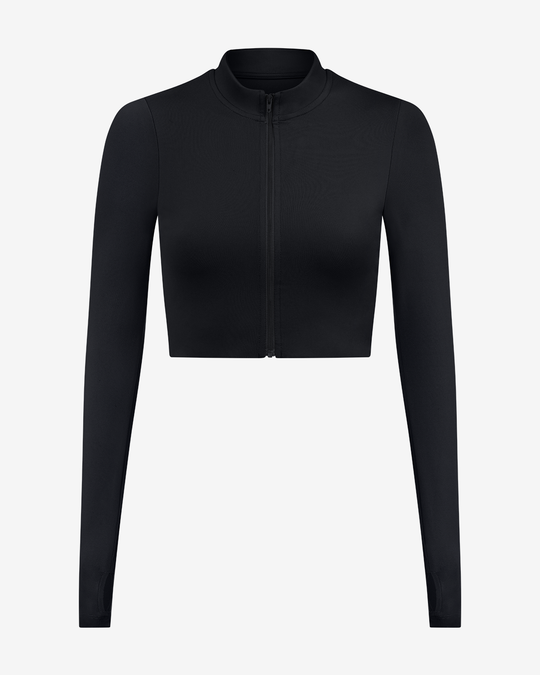 Serenity Sculpt Zip Jacket | Black