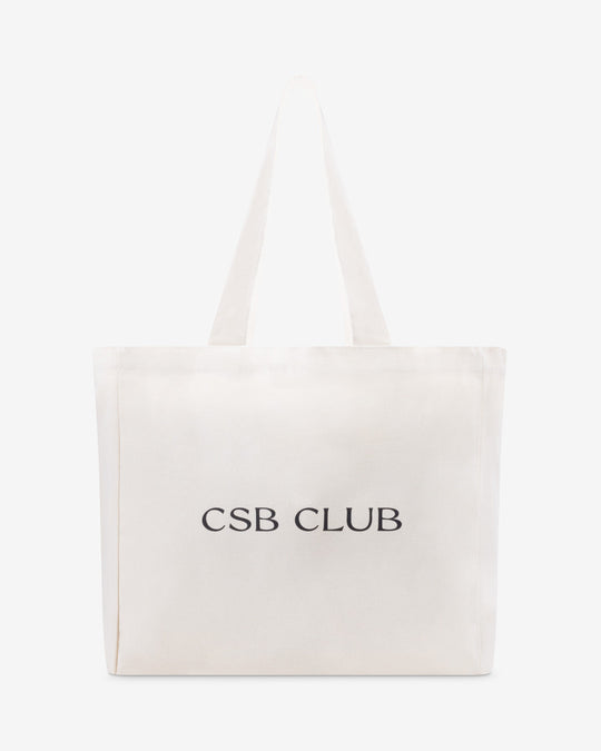 CSB Club Canvas Tote Bag | Vanilla