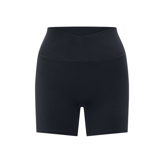 Fade Crossover Scrunch Shorts 5" | Black