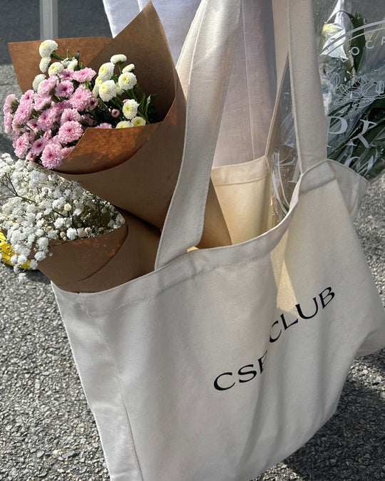 CSB Club Canvas Tote Bag | Vanilla